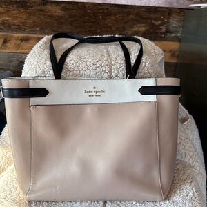 Kate Spade Staci colorblock laptop tote leather pebble bag see details